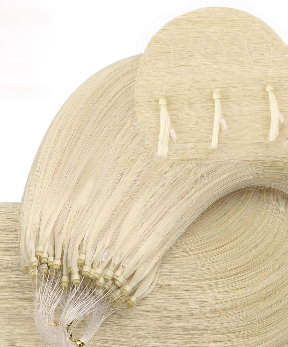 Wholesale 100% human hair Micro Link Tip Hair Extensions HE-MLT-ST-#60A-16inch 4